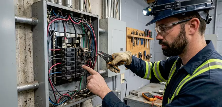 Breaker Box Short Circuit Repair in Highland City